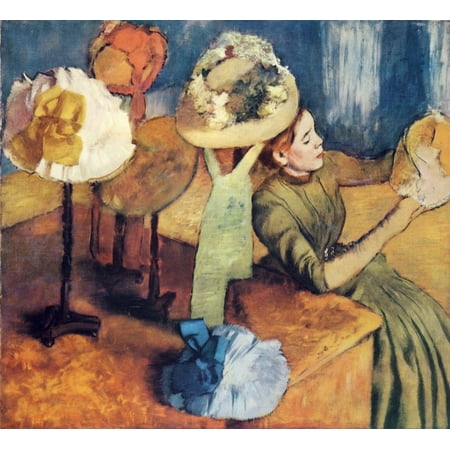 Millinery Shop Edgar Degas - The Millinery Shop c1884 Canvas Art - Edgar Degas (18 x 24)