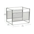 thumbnail image 3 of Mind Reader Desktop File Folder Organizer Box File Crate For Hanging Files and Mail, Silver, 3 of 6