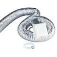thumbnail image 2 of Deflecto Dryer Vent Kit Includes 4 Inches Wide Mouth Vent Hood 8 Feet UL Listed Supurr-Flex Transition Duct Bird Guard 2 Clamps (RK8WF/2W), 2 of 3