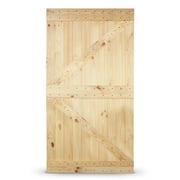 BELLEZE 42 Inch DIY Sliding Interior Barn Door, Farmhouse - Unfinished