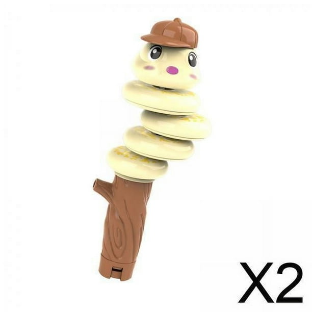 Silbato con forma de serpiente,Juguete de instrumento musical con forma de serpiente y silbato,Juguete Montessori con silbato de mano,juguete creativo,Juguete educativo musical giratorio para