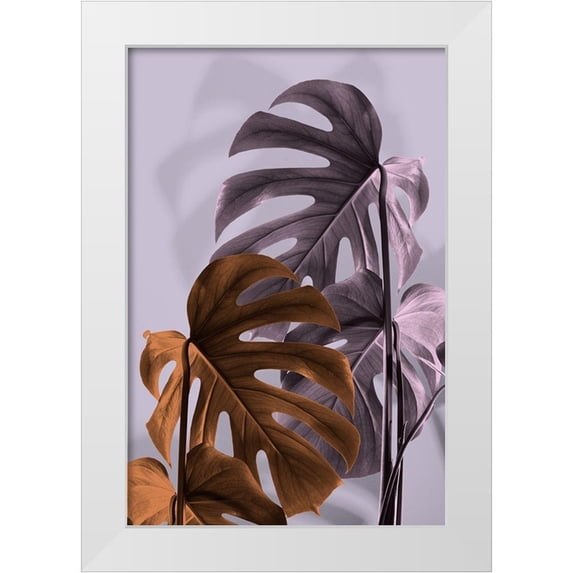 Artographie Studio 17x24 White Modern Wood Framed Museum Art Print Titled - Monstera Purple 02