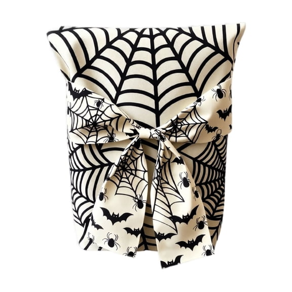 1PCS Halloween Chair Cover, Elastic Stretch Ghost & Jack-o'-lantern Print Chair Protector, Chair Slipcover for Indoor Dinner Table Decor