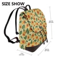 thumbnail image 2 of Gaeub Leaves Avocado Print Women's Leather Backpack,Travel Laptop Backpack,Fashion Ladies Leather Backpack Bag for Travel,Leather Drawstring Daypack for Me, 2 of 4