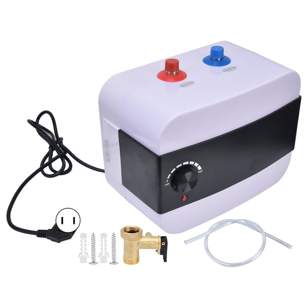 Mini calentador de agua eléctrico, perilla de control de temperatura IPX4 Tanque de almacenamiento a prueba de agua Calentadores de agua para gabinete para cocina ANGGREK Otros