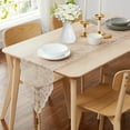 thumbnail image 3 of Warm Home Designs 14 x 36 Linen Lace Table Runner with Rose Design & 2 Attached Tassels. MTR Linen 36, 3 of 5