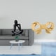 thumbnail image 2 of Tirador decorativo moderno de latón con forma de lazo, adorno coleccionable para cajones, armarios, cómodas o para la sala de estar/cocina., 2 of 8
