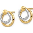 thumbnail image 2 of 14K Two-Tone Jbsp's Polished Post Dangle Earrings (13 X 11.65) Made In Italy le2218, 2 of 5
