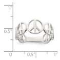 thumbnail image 2 of 925 Sterling Silver Solid Polished Peace Ring Size 7 2mm Wide Statement Ring for Women - 1.9 Grams, 2 of 2