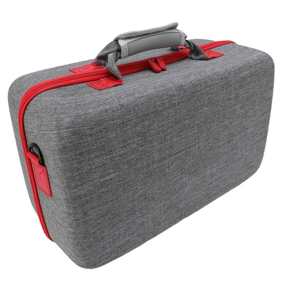 Game Console Travel Case for Pro, Hard Shell Carrying Case with Shoulder Strap, Nylon Material, Fit for Controller, Headphones, Vertical Stand, Power Supply