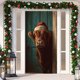 thumbnail image 3 of Letrero decorativo para puerta con vaca y muñeco de nieve Tapiz decorativo Cortina para puerta de fiesta Tapiz Letrero para puerta Fiesta, 3 of 6