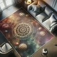 thumbnail image 4 of Ambesonne Galaxy Decorative Rug Carpet, Dreamy Starry Outer Space, 2' 2" x 3' 7", Pale Camel Dried Rose, 4 of 5