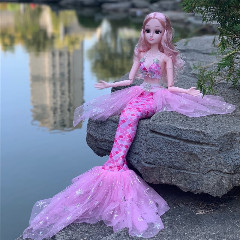 Doe mijn best blik Beugel 60cm Mermaid Doll Clothes Girl Birthday Gift Suitable for dolls up to 60cm  tall(Pink) - Walmart.com