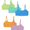 Chartruuuse/ Aqua Lagoon/ Blue Print/Purple Pushup/Pumpkin Pulp, variant on Wonder Nation Girls Cotton-Blend Bralette Bundle, 5-Pack, Sizes XS-2XL