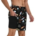 thumbnail image 3 of Daiia Space Rocket Mens Swim Trunks Swim Shorts Quick Dry Swim Shorts with Mesh Lining Pockets-XX-Large, 3 of 9