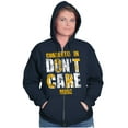 thumbnail image 4 of Currently In Dont Care Mode Funny Unisex Fleece Graphic Zip Up Hoodie Brisco Brands 2X, 4 of 5