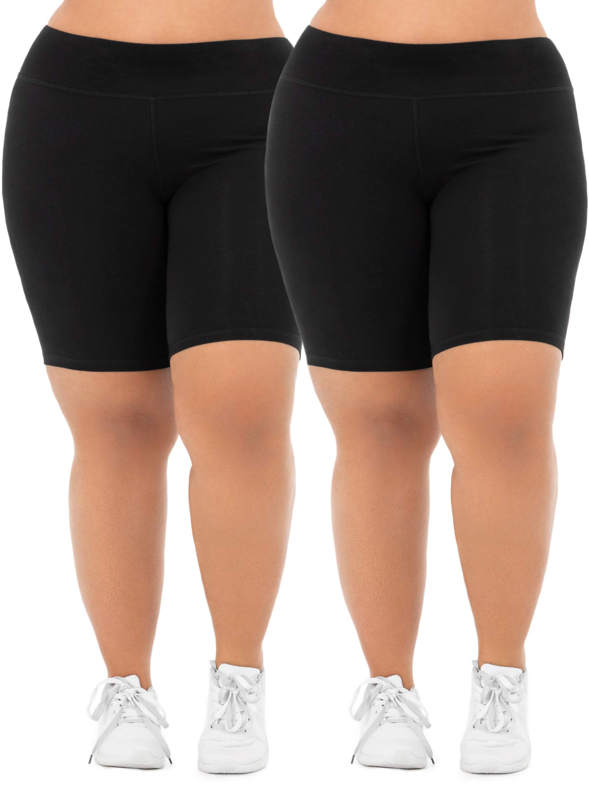women's plus size bicycle shorts