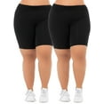 thumbnail image 2 of Athletic Works Women's Plus Size Core Active Dri-Works Bike Short, 2-Pack, Sizes S-4X, 2 of 8