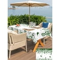 thumbnail image 4 of Outdoor Tablecloth with Umbrella Hole and Zipper, Green Spring Botanical Rectangle Table Cloth 60x120 Inch Waterproof Tablecloth, Weeping Eucalyptus Butterfly Picnic Table Cover for Patio Camping, 4 of 7