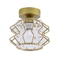 thumbnail image 1 of Lámpara de techo de cristal de estilo nórdico, lámpara colgante empotrada, base E27, cerca de D, 1 of 7