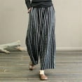 thumbnail image 6 of Aloohaidyvio Pants,Pants for Women Summer Drawstring Elastic High Waist Linen Pant Pockets Cropped Trouser, 6 of 6