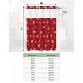 thumbnail image 6 of No Hook Shower Curtain with Snap in Liner, Christmas Gold and White Snowflake Red Hotel Shower Curtains for Bathroom, Washable Shower Curtain Liner Set with Mesh Top Window, 66"x72", 6 of 6