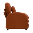 thumbnail image 4 of Vitoria Curved Sofa LSF - Orange Teddy Fabric 80” Sofa with Pillows, 4 of 6