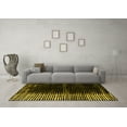 thumbnail image 3 of Ahgly Company Indoor Round Abstract Yellow Modern Area Rugs, 7' Round, 3 of 4