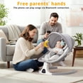thumbnail image 4 of SACVON Baby Swing with Bluetooth Music and Remote Control, 5 Adjustable Settings, Portable, Suitable for Indoor and Outdoor Use, Gray, 4 of 11