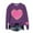 #162 Purple, variant on Felirenzacia Big and Tall Women’s Valentine Hoodie Love Heart Print Long Sleeve Casual Comfy Pullover Top, White,S