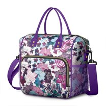 Pioneer Flower Floral Print Pattern Womens Lunch Box for Work,Insulated Large Lunch Bag for Tween and Teen,Loncheras Para Mujer,Leakproof Adult Lunch Bag for Work,Beach,Travel,Picnic,Camping