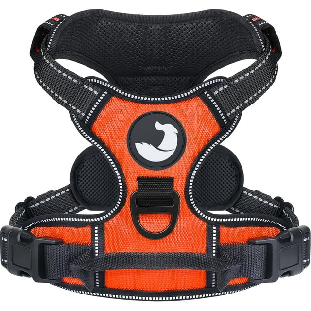 HAHDAXIA Anti-Pull Dog Harness for Small Dogs, Reflective Soft Padded Dog Harnesses, Adjustable, Breathable Chest Harness with Safe Easy Control Handle, Black, S