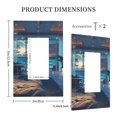 thumbnail image 3 of Fotbe Ocean View Bedroom Print Duplex Receptacle Wall Plate, 1-Gang 5.0" x3.0" Wall Outlet Covers, Dual Outlet Faceplates Covers, Color-matched Screws Included-Style U, 3 of 6