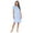 Blue Floral, variant on Women's Short Sleeve Nightgown Lace V-Neck Sleepshirt Night Dress
