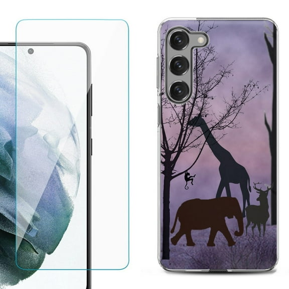 Shockproof Fashion Phone Case for Samsung Galaxy S23 5G, by OneToughShield ® - Twilight Safari