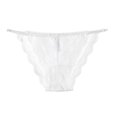 thumbnail image 1 of Calzoncillos hipster Gibobby Bragas Malla Ahuecadas Encaje Sexy Mujer Algodón Cintura Media Blanco M, 1 of 3
