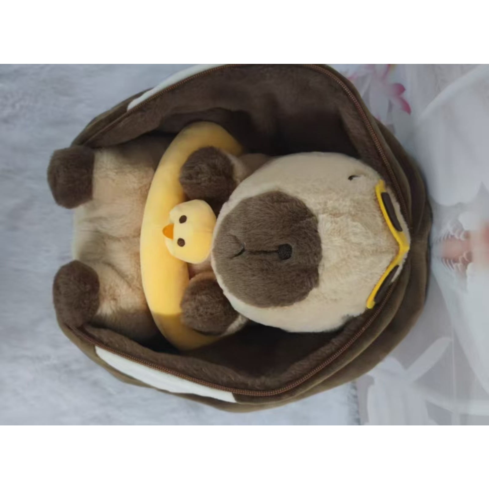 Light-Up Plush Capybara  – Soft Breathing Glow Novelty Gift for Home