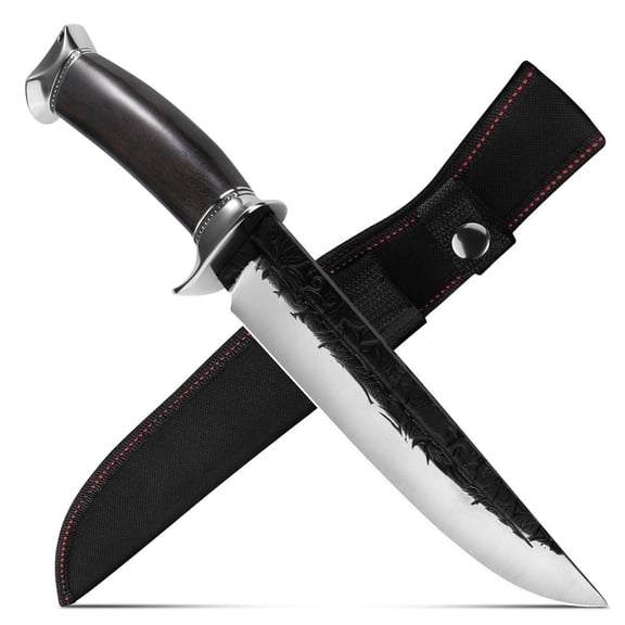Plys Camping Knife Fixed Blade Outdoor Knives with Nylon Sheath, Forge Stainless Steel Blade, Camping Essentials Gear