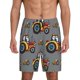 thumbnail image 1 of Balery Cartoon Tractor Pantalones cortos de pijama de punto de algodón para hombre con cinturilla y bolsillos-XX-Large, 1 of 6