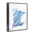 thumbnail image 2 of Stupell Industries Glam Minnesota Agate Blue US State Design Black Framed Giclee Art, 16 x 20, by Ziwei Li, 2 of 7