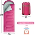 thumbnail image 2 of Sleeping Bags for Adults, Teens & Kids - Use for 3-4 Seasons, Warm & Cold Weather - Lightweight,Waterproof, Use for Backpacking, Hiking and Camping, 2 of 10