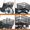 thumbnail image 6 of Heavy Duty Rear Bicycle Basket for Electric Bikes - 110LB Capacity, Rust-Resistant Steel with Cargo Net & Liner, Easy Installation for Daily Commute, Shopping & Delivery（Iron Wire）, 6 of 8