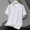 thumbnail image 4 of ZCFZJW Athletic Shirts Men Lightweight Quick Dry Summer Sport Moisture Wicking Tops Gym Running Stripes Activewear Workout Casual T Shirts White L, 4 of 6