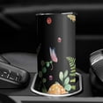 thumbnail image 3 of 20oz Red Mushroom Snail Black Pattern Skinny Tumblers Stainless Steel Tumbler with Lid and Straw,Vacuum Insulated Double Wall Travel Tumbler Cups with Cleaning Brush for Coffee,Tea, 3 of 6
