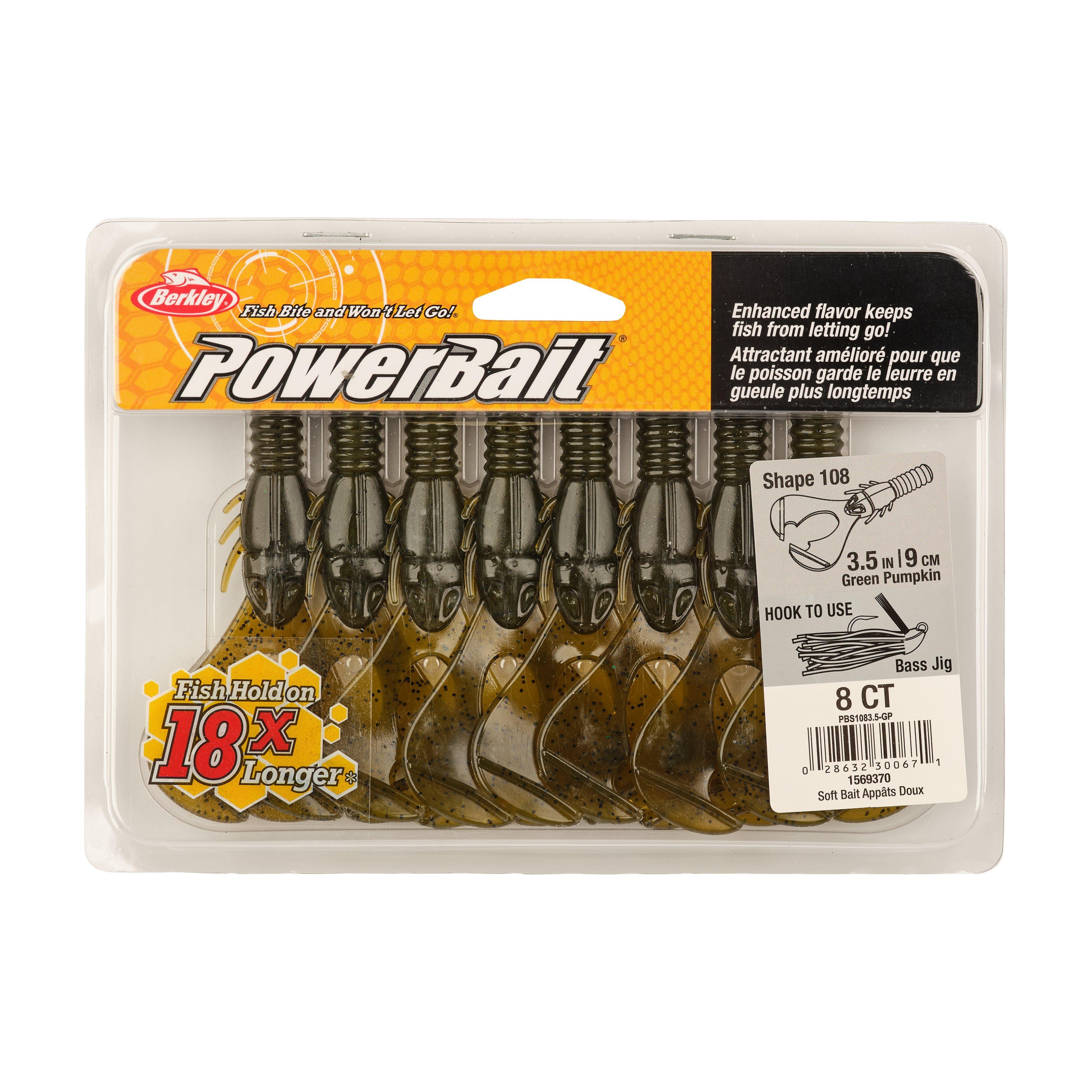 Berkley PowerBait® Shape 108, 3.5 in, Green Pumpkin
