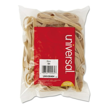 Naked Rubber Band - Universal Rubber Bands, Size 64, 3-1/2 x 1/4, 80 Bands/1/4lb Pack
