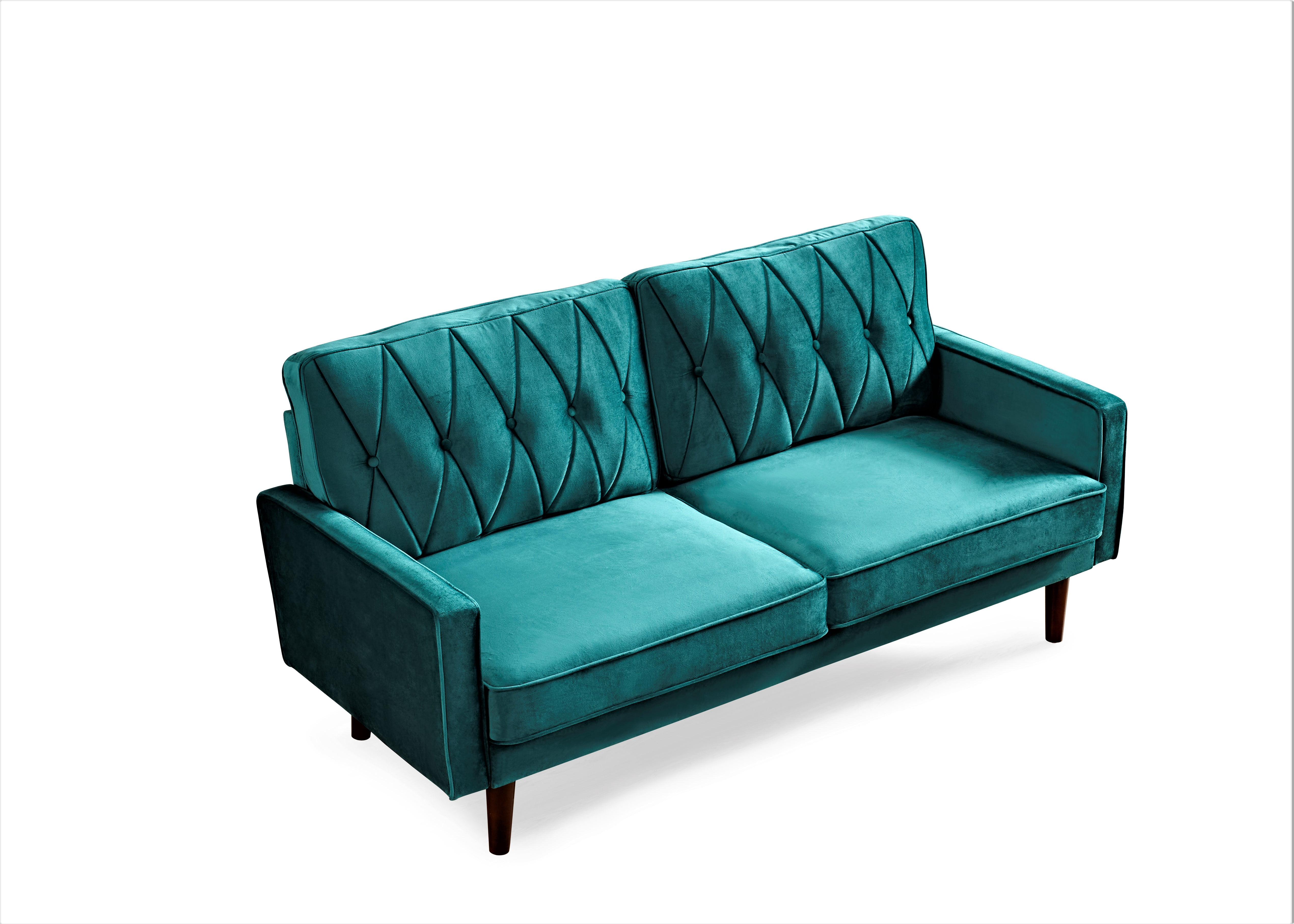 US PRIDE FURNITURE Tufted Cushion Back 69.3 Wide Sofa-Green