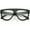 Black / Clear, variant on Oversize Flat Top Aviator Sunglasses Horn Rimmed Details Wide Arms Clear Lens 56mm (Black / Clear)