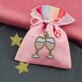 thumbnail image 7 of Gwen Studios Champagne Toast Embroidered Iron-on Patch Appliques, Gold and Pink, 1.6" x 2.4", 4CT, 7 of 7