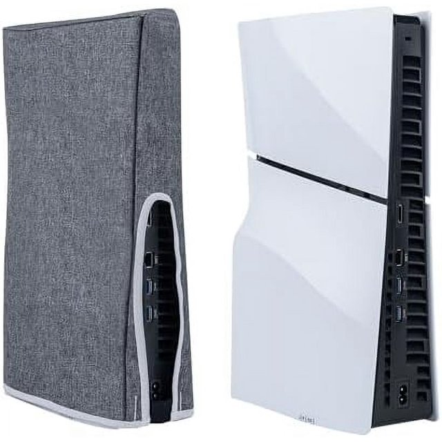 PINHEN Dust Cover for PS5 Pro Dust Protector Custom Designed for Playstation 5 Pro Console Disc Edition & Digital Edition with Thick Cotton Precision Cut Easy Access Cable Port, Gray